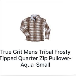 True Grit Men’s Frosty Tipped Pullover Aqua